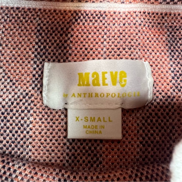 Anthropologie Maeve Carys Mock Neck Sweater Orange Geometric Size XS - Picture 4 of 9